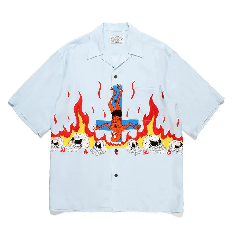 WACKO MARIA × DJ HARVEY HAWAIIAN shirt