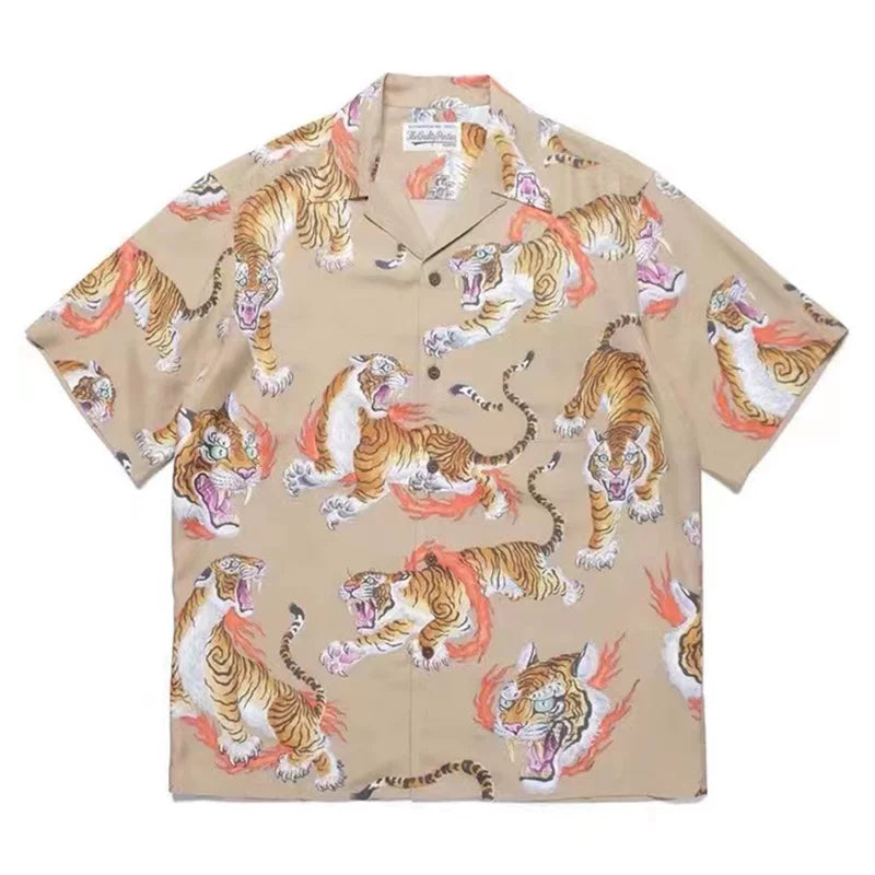 WACKO MARIA  Japanese Dragon Tiger Casual Shirt