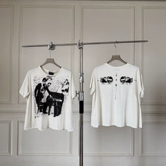 ERD melancholy rich second-generation Cleanfit Boxy White Portrait Tee