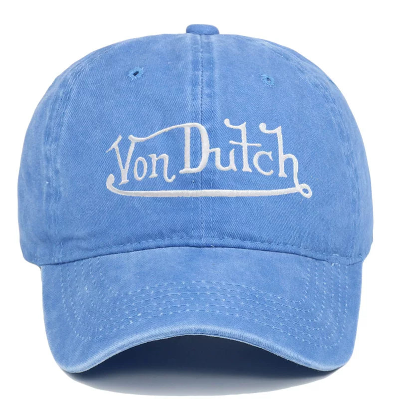 Von Dutch Retro Distressed Adjustable Sun Shield Hat