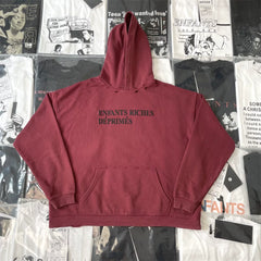 ERD melancholic Washed Fleece Oversized Graphic Hoodie