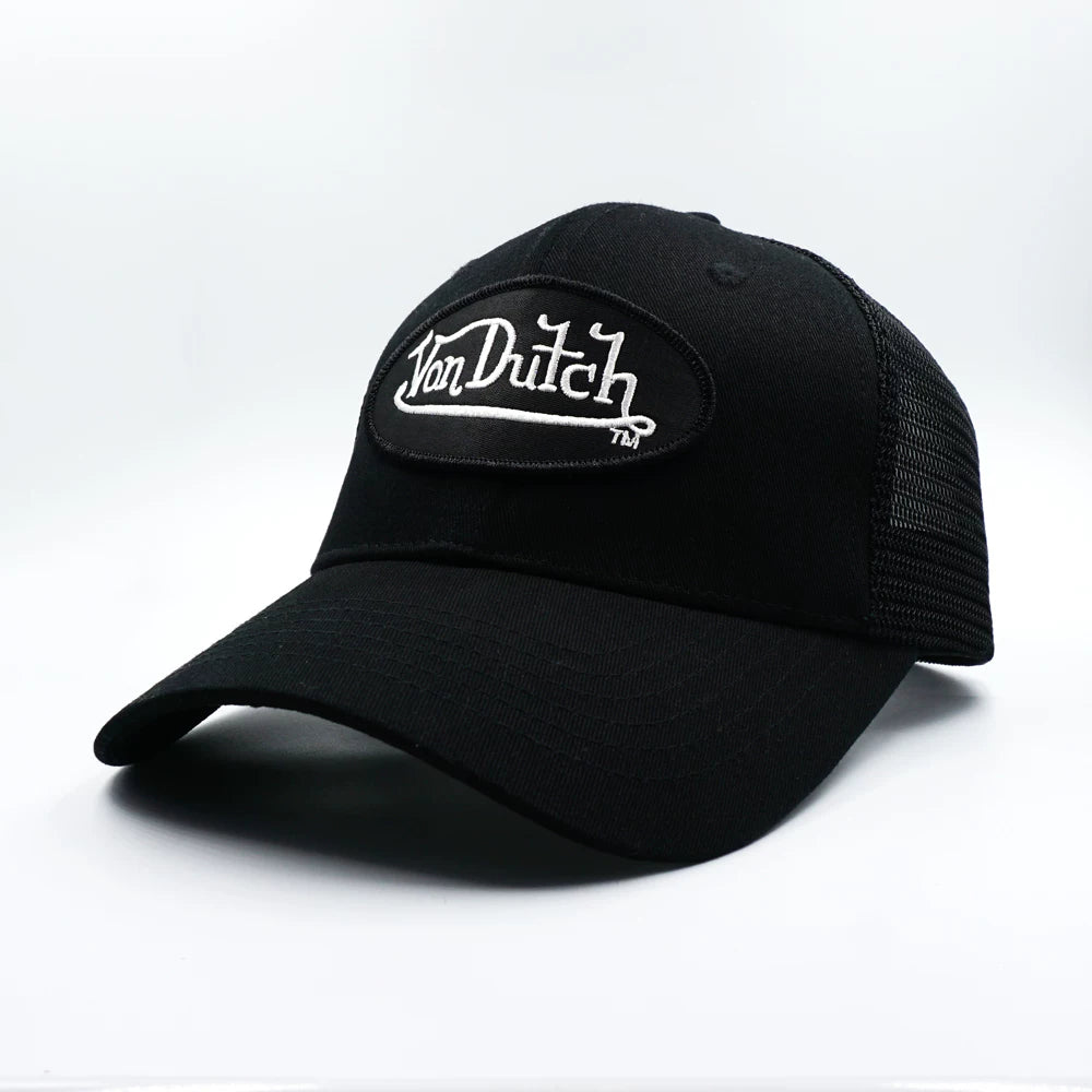 Von Dutch American Retro Contrast Patchwork Baseball Cap