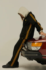 Needles Style Butterfly Embroidered Stripe Track Pants