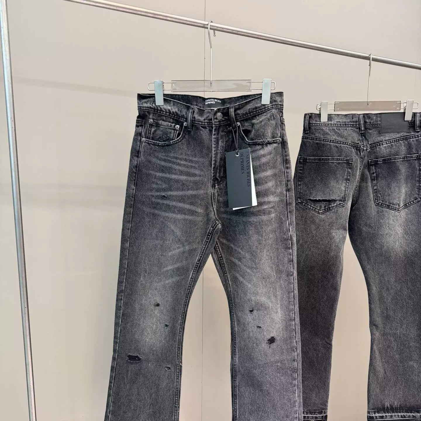 ERD Distressed Washed Oversized Straight Leg Jeans