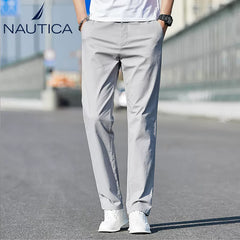 Nautica Style Summer Breathable Cotton Straight Pants
