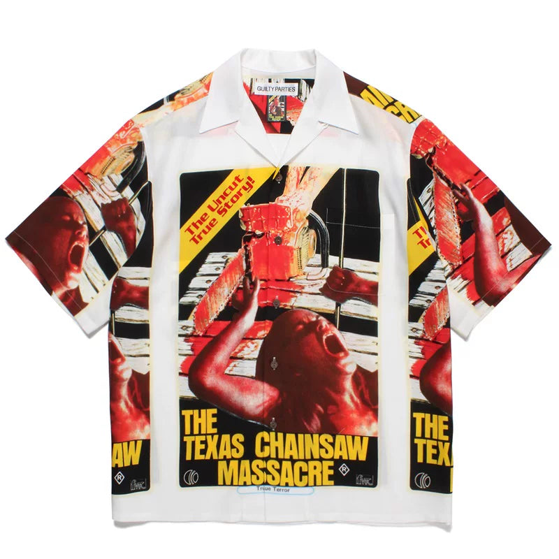 WACKO MARIA Chainsaw Horror Reggae Hawaiian Shirt