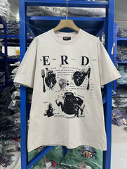 ERD Inspired Slogan Graphic Cement White Oversized Tee