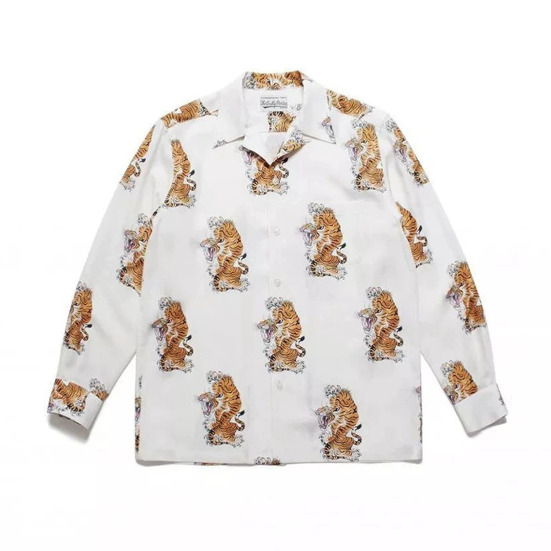 WACKO MARIA World Peace Long Sleeve Rayon Shirt