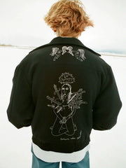 ERD Premium Embroidered Wool Blend Fleece Unisex Jacket