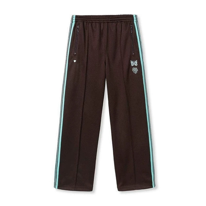 Needles Style Vintage Butterfly Embroidery Striped Track Pants