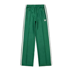 Needles Style Butterfly Embroidered Stripe Track Pants