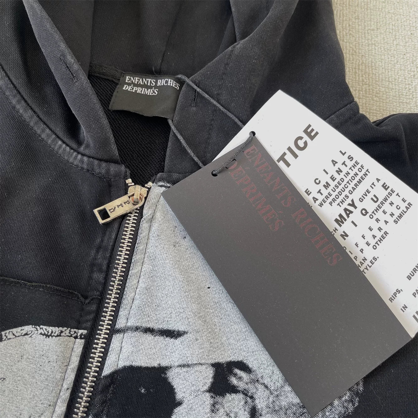 ERD Inspired Pigman Patchwork Fleece Zip Up Hoodie