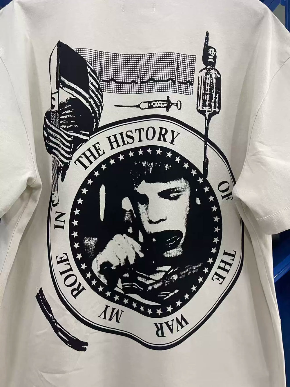 ERD Inspired Slogan Graphic Cement White Oversized Tee