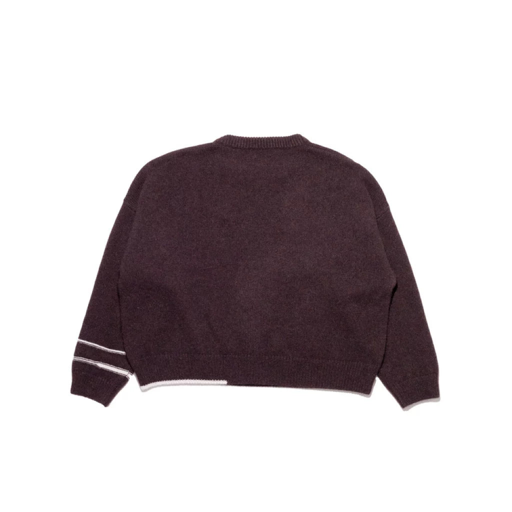 ERD Vintage Cartoon Print Crewneck Loose Knit Sweater