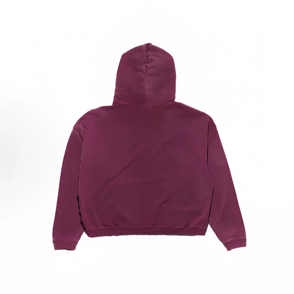 ERD's melancholic wealthy second-generation Vintage Washed Dark Red Hoodie