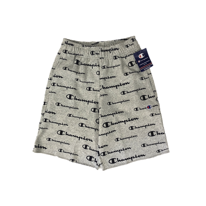 Champion Style Script Logo All Over Print Shorts