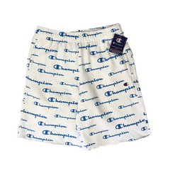 Champion Style Script Logo All Over Print Shorts