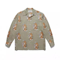 WACKO MARIA World Peace Long Sleeve Rayon Shirt