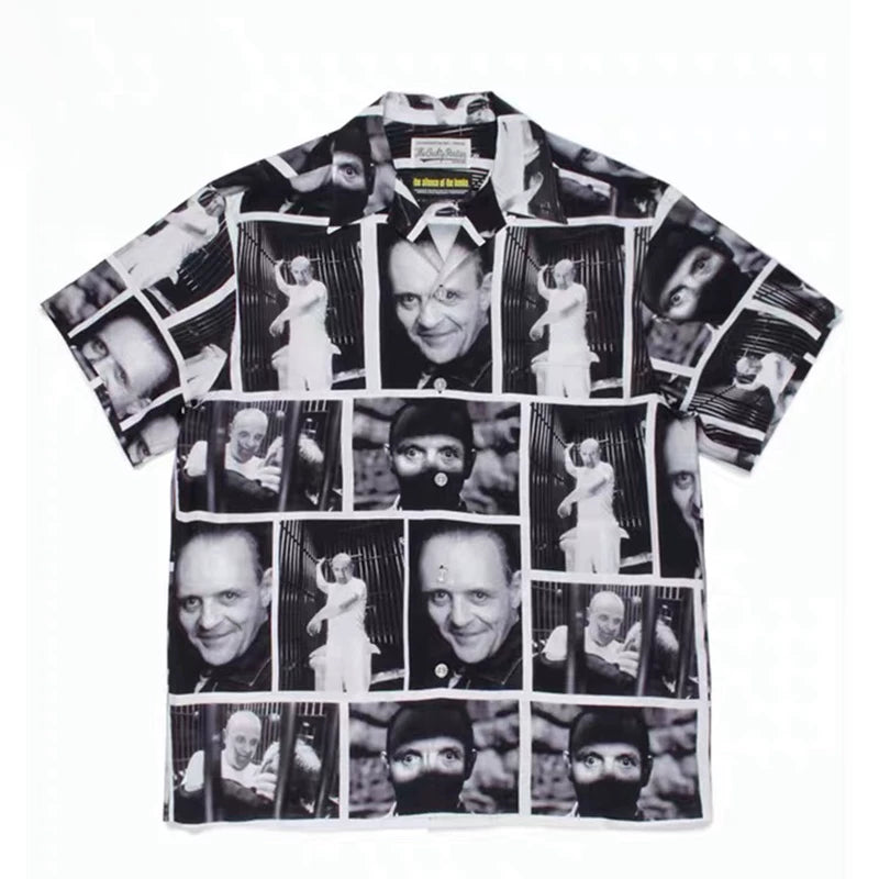 WACKO MARIA Basquiat Graphic Cuban Collar Shirt