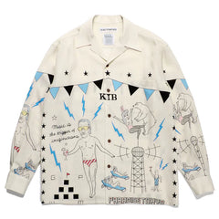 WACKO MARIA World Peace Long Sleeve Rayon Shirt