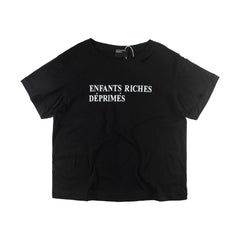 ERD melancholic Oversized Distressed Slogan Graphic Tee