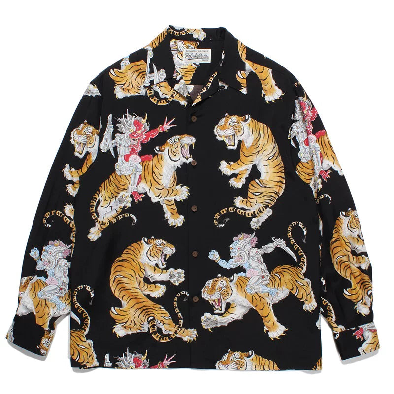 WACKO MARIA World Peace Long Sleeve Rayon Shirt