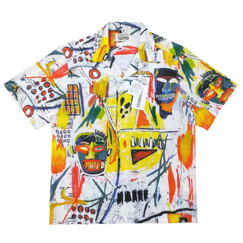WACKO MARIA Basquiat Graphic Cuban Collar Shirt