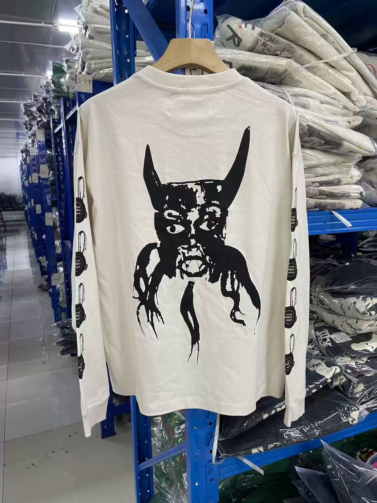 ERD Inspired Cow Alien Graphic Cotton Long Sleeve