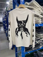 ERD Inspired Cow Alien Graphic Cotton Long Sleeve