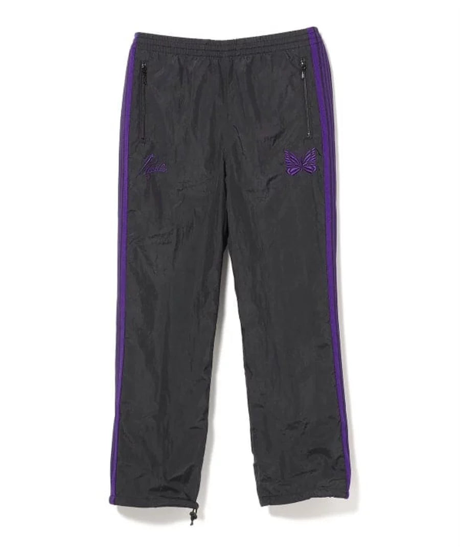 NEEDLES Butterfly Embroidered LOGO  Striped Loose Track Pants