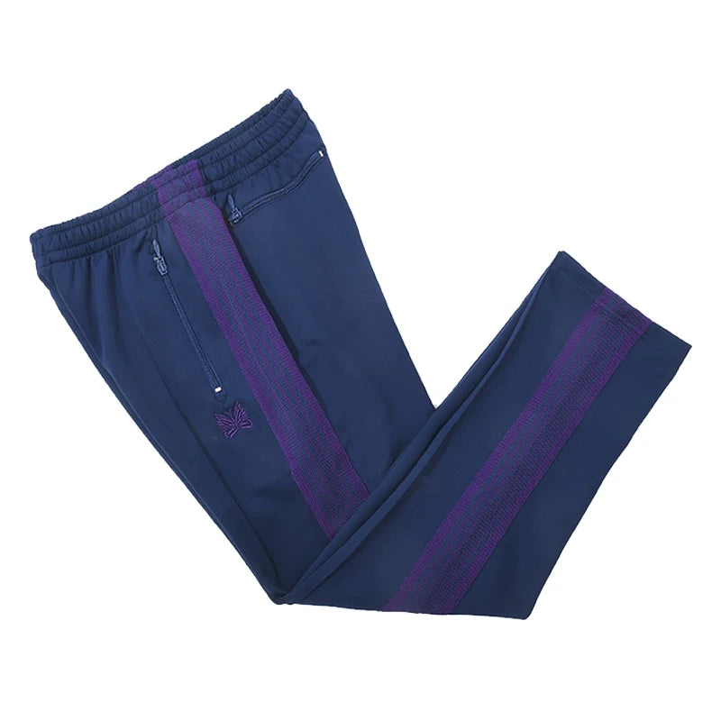 Needles Inspired Butterfly Embroidery Striped Straight Track Pants