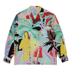 WACKO MARIA Check Open Collar Long Sleeve Shirt