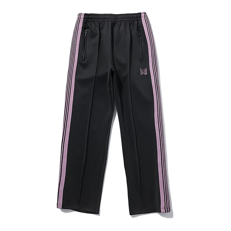 Needles Casual Solid Color Retro Ribbon Sports Pants