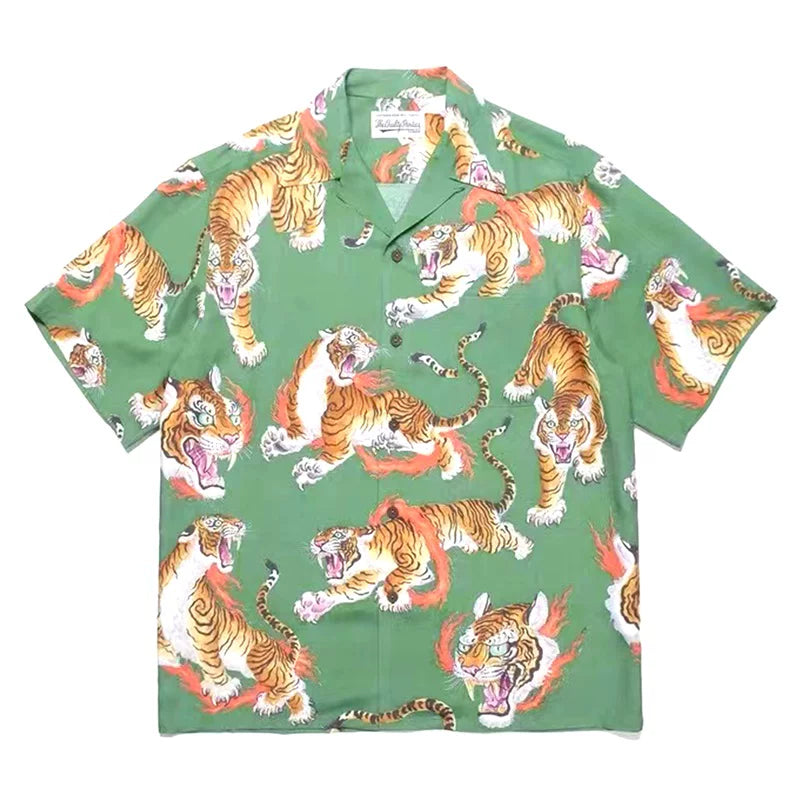 WACKO MARIA  Japanese Dragon Tiger Casual Shirt
