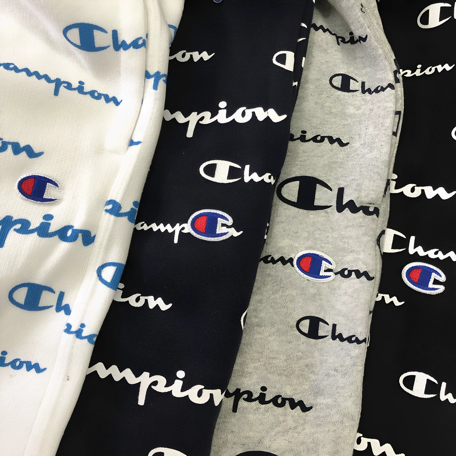 Champion Style Script Logo All Over Print Shorts