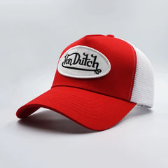 Von Dutch American Retro Contrast Patchwork Baseball Cap