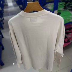 ERD Streetwear Graphic Print Cream Loose Long Tee