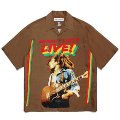 WACKO MARIA Chainsaw Horror Reggae Hawaiian Shirt