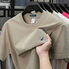 Nautica Style Heavyweight Cotton Casual Blank Tee