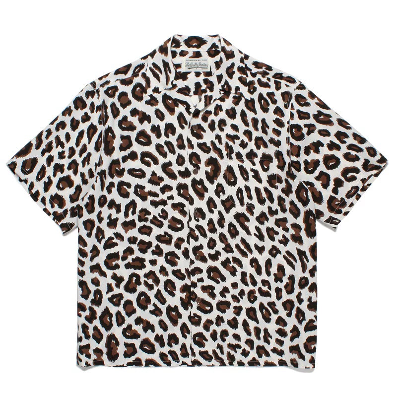 WACKO MARIA Style Leopard Print Hawaiian Shirt