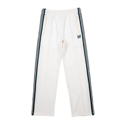 Needles Style Butterfly Embroidered Stripe Track Pants