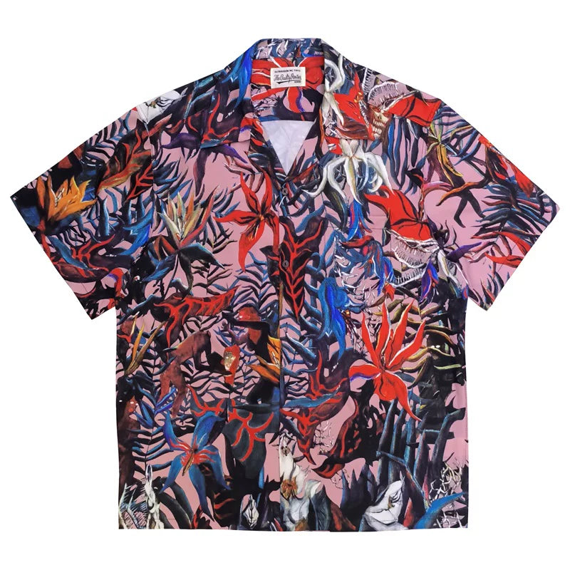 WACKO MARIA Style Vampire Horror Hawaiian Shirt