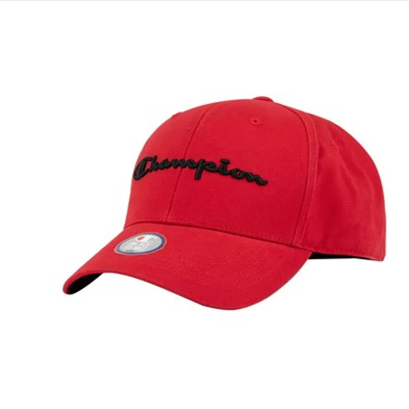 Champion Style Script Letter Embroidered Curved Baseball Cap