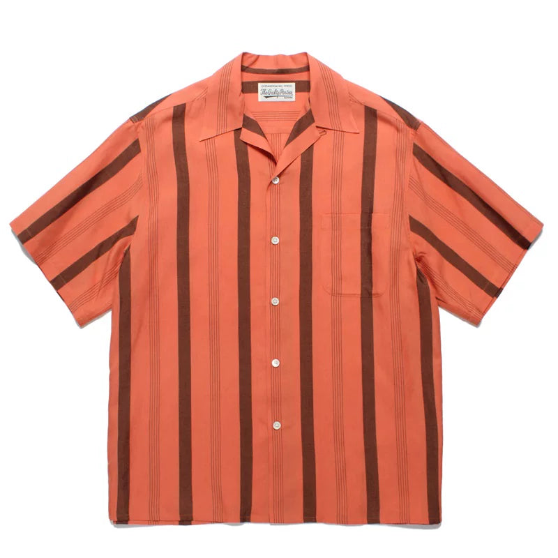 WACKO MARIA Check Stripe Rayon Hawaiian Shirt
