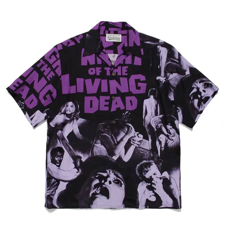 WACKO MARIA Basquiat Graphic Cuban Collar Shirt