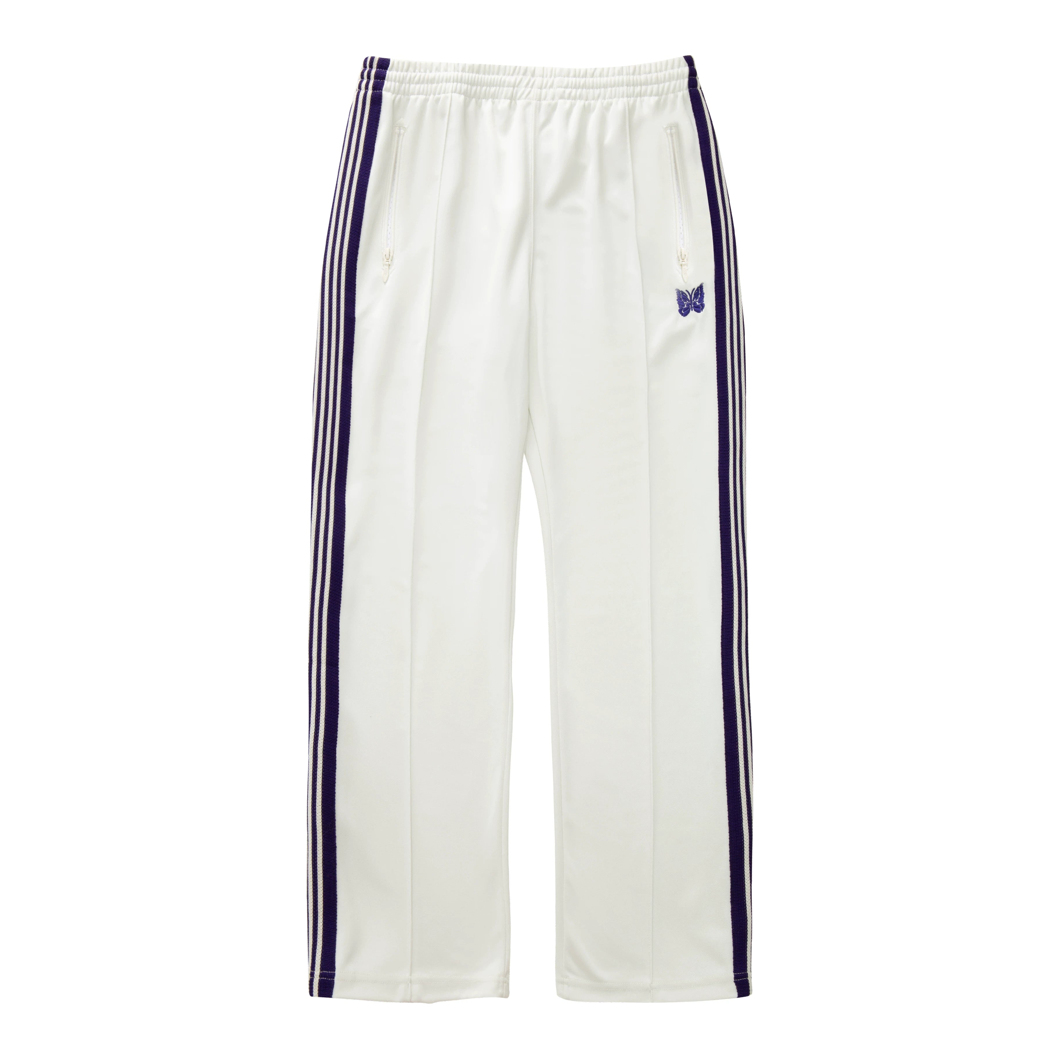 Needles Style Vintage Butterfly Embroidery Striped Track Pants