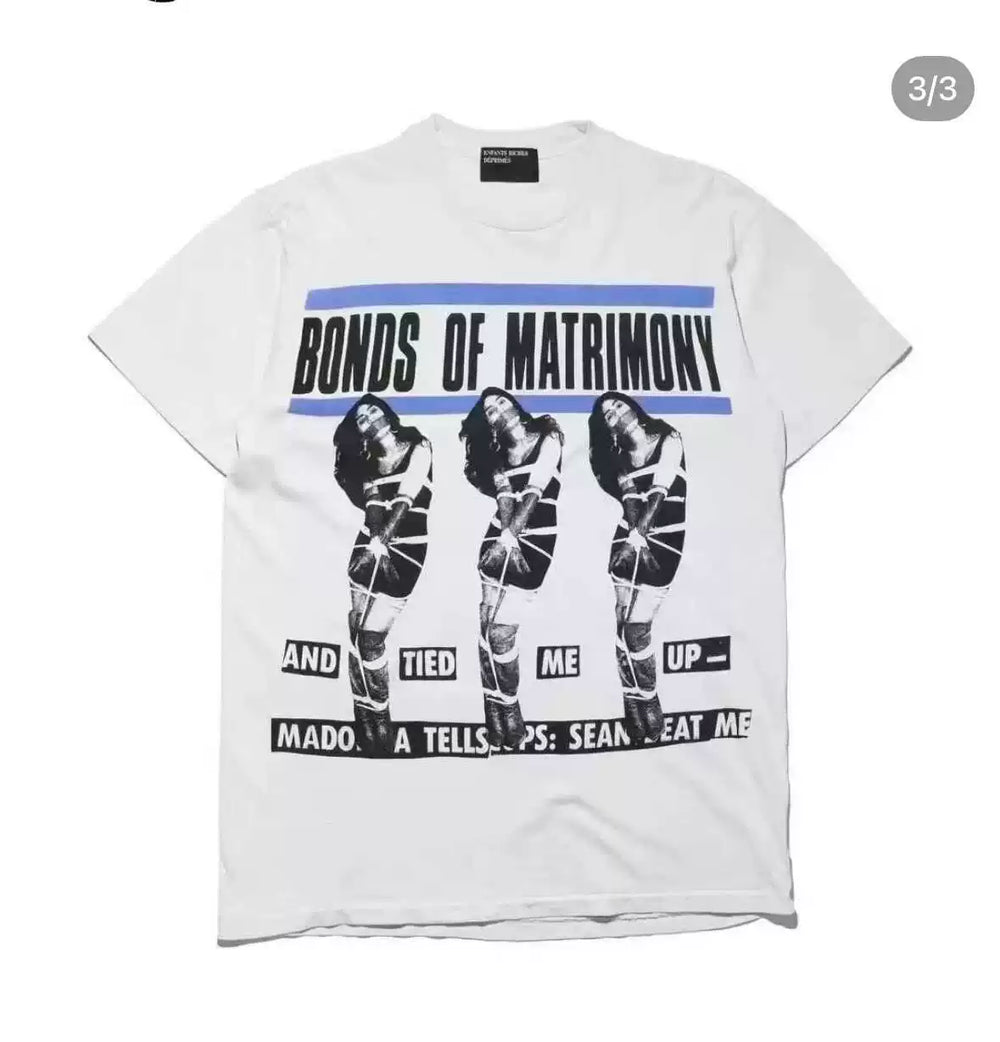 ERD Inspired Madonna Graphic Enzyme Washed Cotton Tee