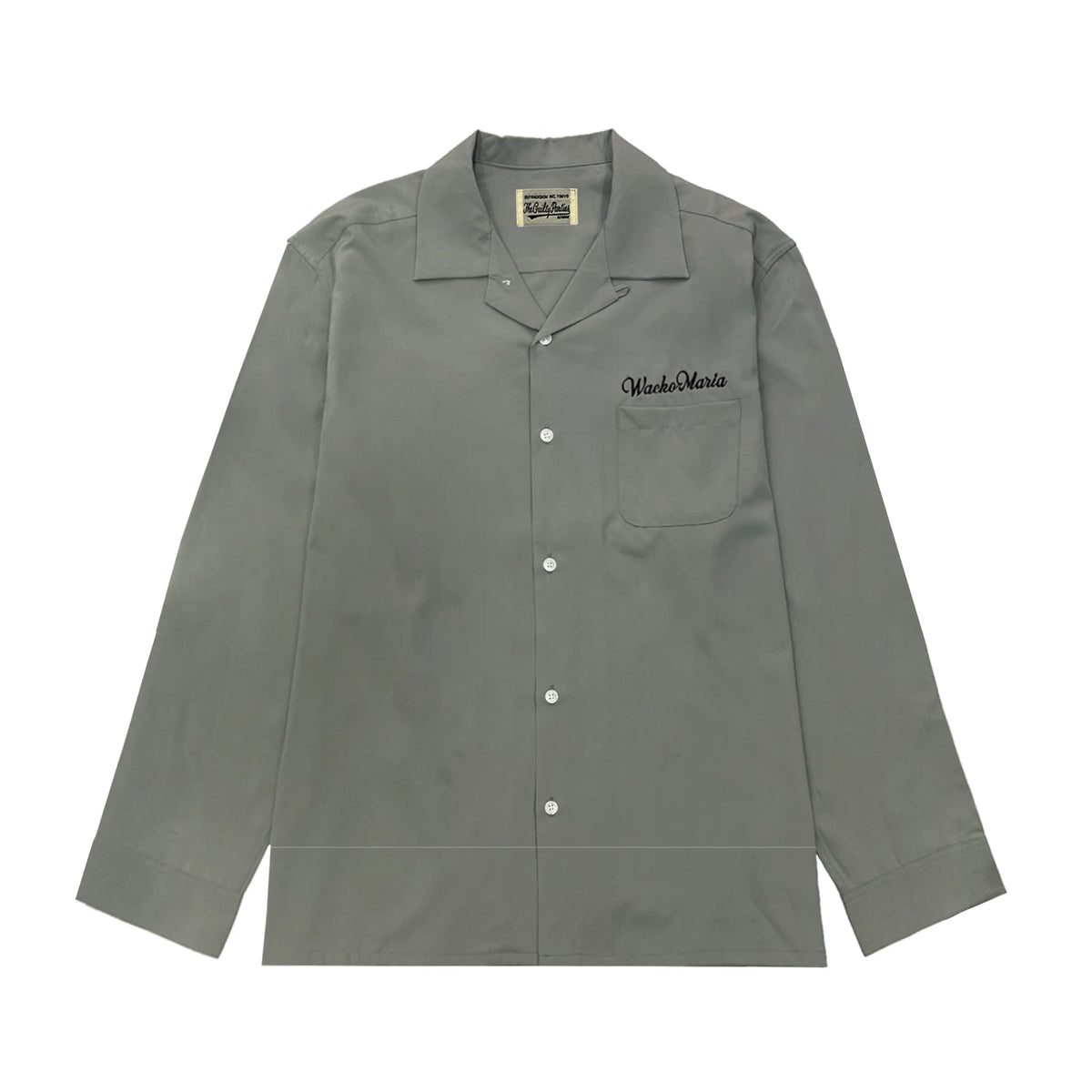 WACKO MARIA Check Open Collar Long Sleeve Shirt