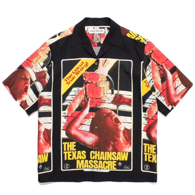 WACKO MARIA Chainsaw Horror Reggae Hawaiian Shirt