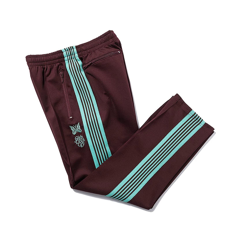 Needles Side Striped Butterfly Embroidered Drawstring Track Pants
